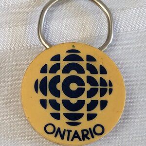 CBC SPORTS TV CHANNEL ADVERTISING KEYCHAIN VINTAGE CANADA CANADIAN BROADCAST